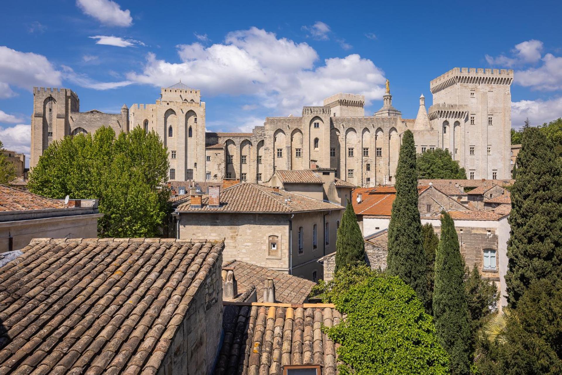 Avignon Intra-Muros, Vue Palais Des Papes Exteriör bild